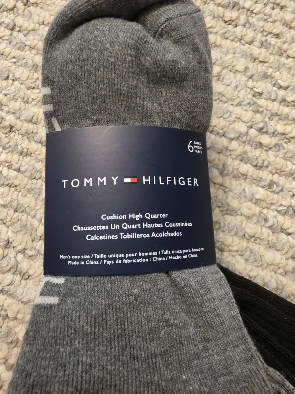 Tommy Hilfiger Men’s Cushion High Quarter Socks - 6 Pack